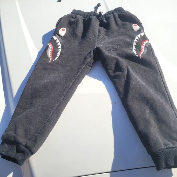 BAPE Baby Black -print joggers
